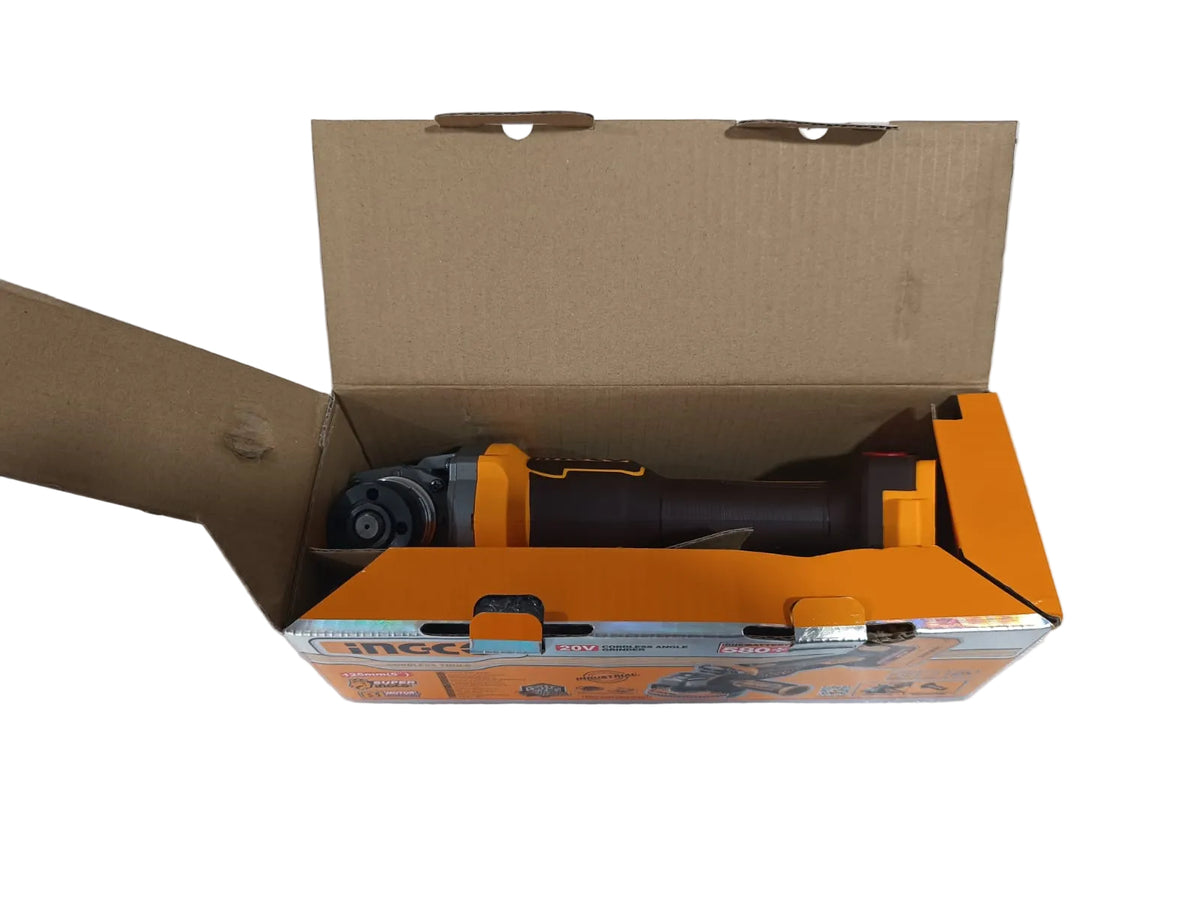 Amoladora angular 20V 1200W en su caja