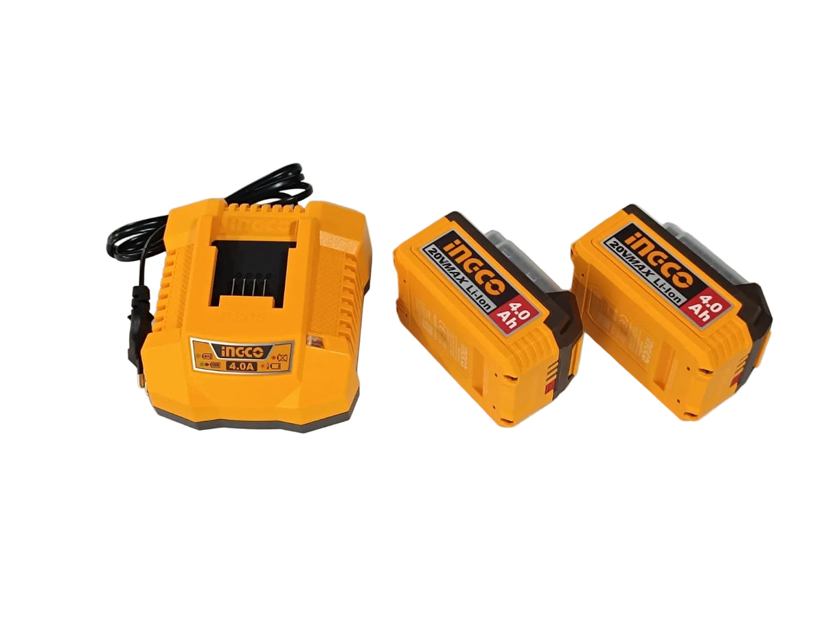 pack 2 baterias y cargador 4Ah vista superior