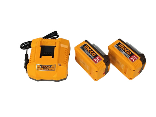 pack 2 baterias y cargador 4Ah vista superior