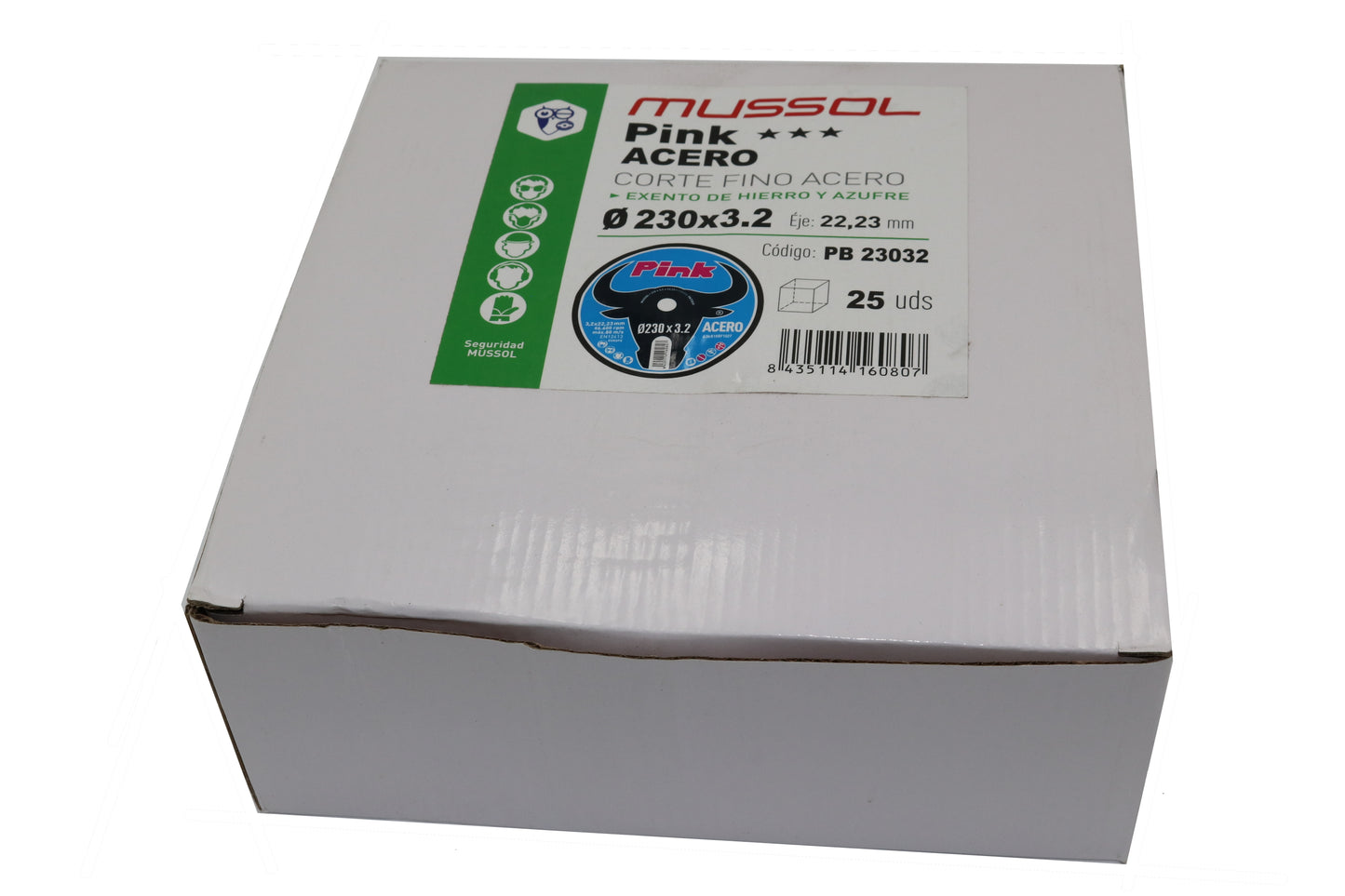 Discos 230 x 3,2 x 22 Corte fino acero (caja 25 uds)